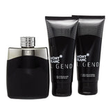 MONT BLANC LEGEND 3PC 3.3 EDP SPR, 3.3 AFTER SHAVE BALM, S/G MEN