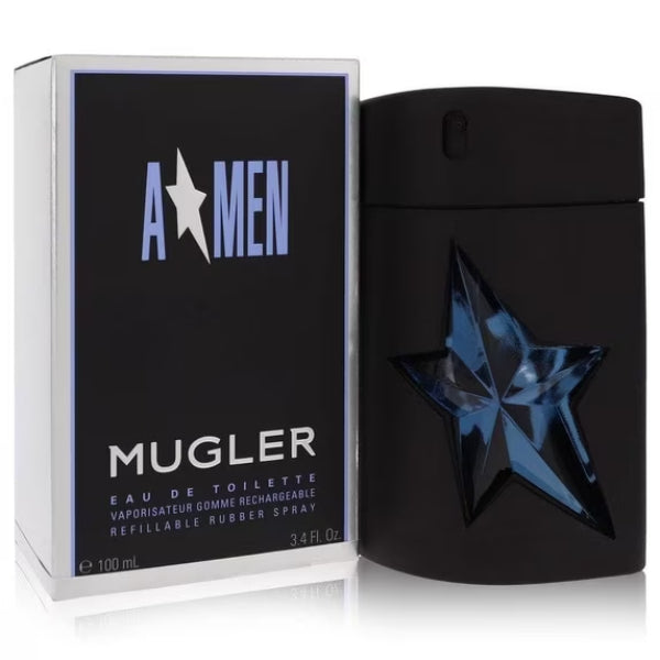 ANGEL MEN BY THIERRY MUGLER 3.4OZ EDT SPRAY REFILLABLE RUBBER BOTTLE