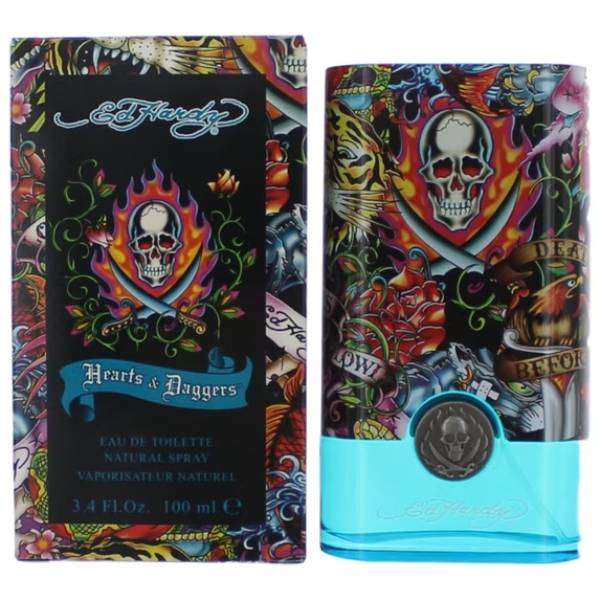 ED HARDY HEARTS AND DAGGERS BY CHRISTIAN AUDIGIER 3.4 OZ EDT SPRAY FOR MEN