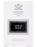 'Love in Black' perfume packaging