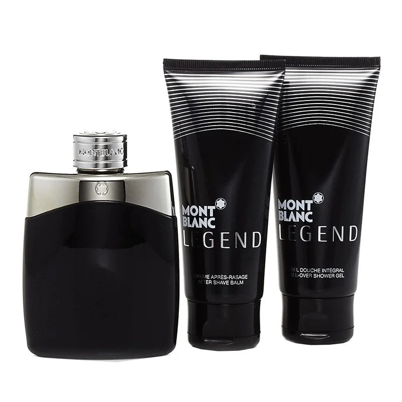 MONT BLANC LEGEND 3PC 3.3 EDP SPR, 3.3 AFTER SHAVE BALM, S/G MEN