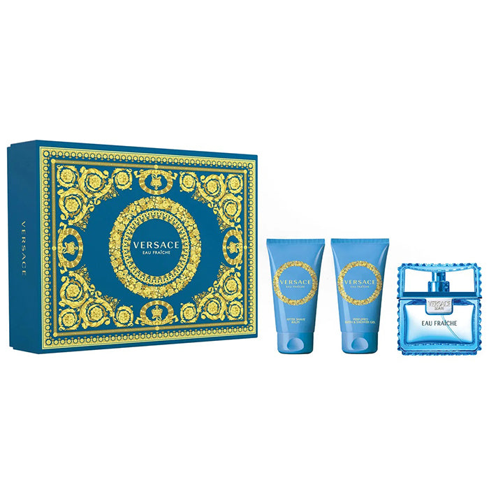 VERSACE EAU FRAICHE 3 PCS SET WITH 1.7oz FOR MEN