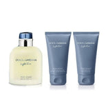 D&G LIGHT BLUE 3PC 4.2 EDT SPR, 1.6 A/S BALM, 1.6 S/G - HARD BOX - (MEN)