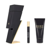 CAROLINA HERRERA BAD BOY 3 PCS SET FOR MEN: 3.4 EAU DE TOILETTE + 0.34 EAU DE TOILETTE + 3.4 SHOWER GEL (HARD BOX)